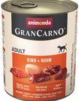 Artikel mit dem Namen Animonda Dog GranCarno Adult Rind & Huhn im Shop von zoo.de , dem Onlineshop für nachhaltiges Hundefutter und Katzenfutter.