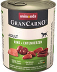Artikel mit dem Namen Animonda Dog GranCarno Adult Rind & Entenherz im Shop von zoo.de , dem Onlineshop für nachhaltiges Hundefutter und Katzenfutter.