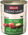 Artikel mit dem Namen Animonda Dog GranCarno Adult Hirsch & Apfel im Shop von zoo.de , dem Onlineshop für nachhaltiges Hundefutter und Katzenfutter.