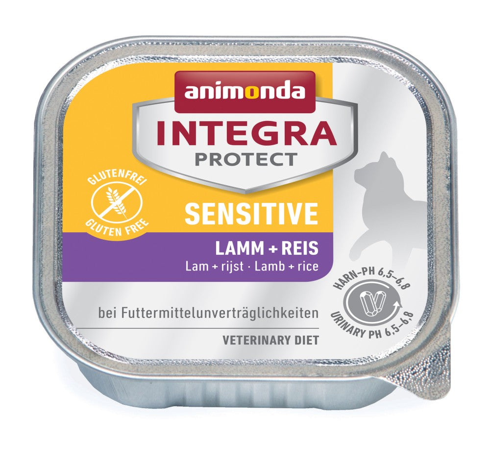 Artikel mit dem Namen Animonda Cat Integra Protect Sensitiv Lamm + Reis im Shop von zoo.de , dem Onlineshop für nachhaltiges Hundefutter und Katzenfutter.