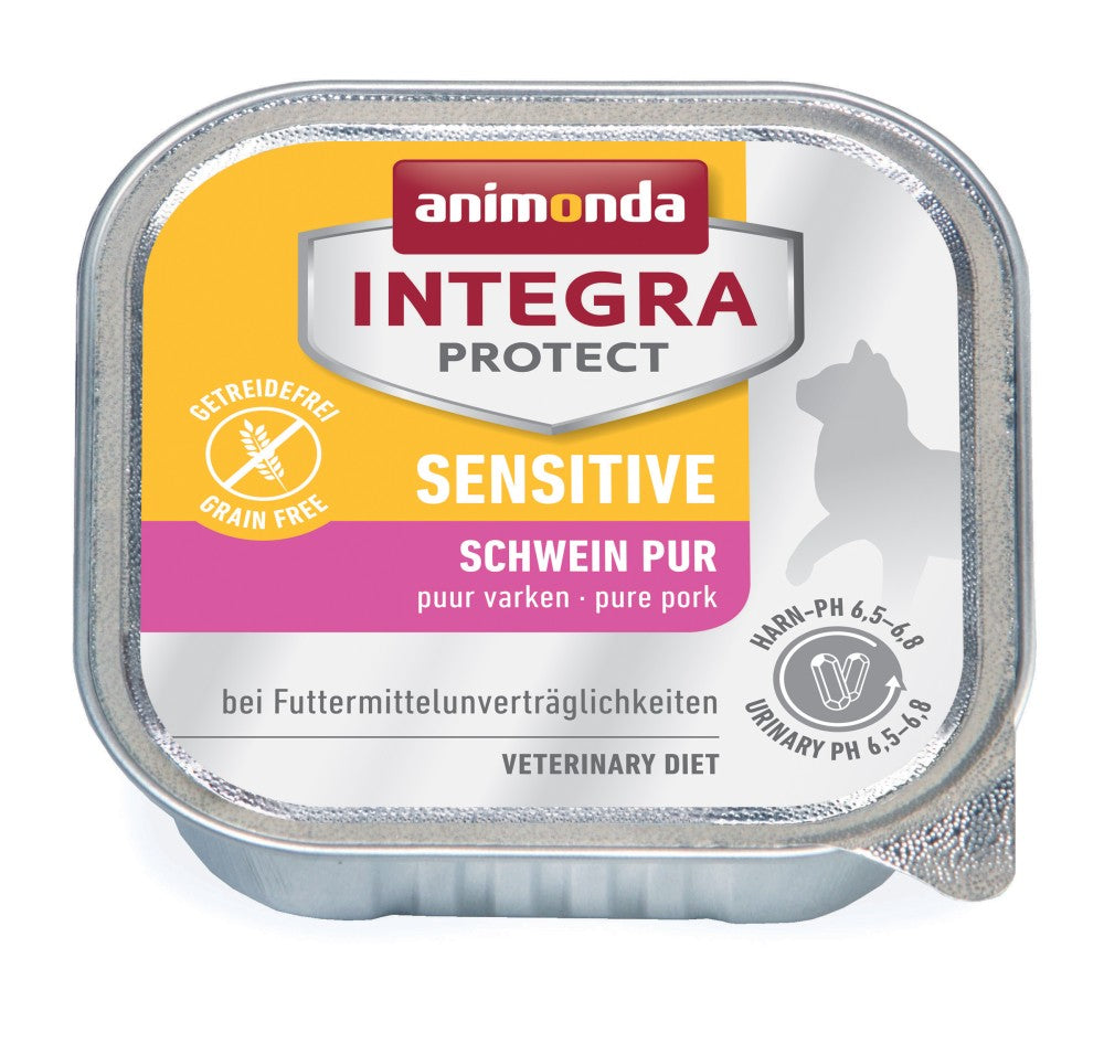 Artikel mit dem Namen Animonda Cat Integra Protect Sensitiv mit Schwein pur im Shop von zoo.de , dem Onlineshop für nachhaltiges Hundefutter und Katzenfutter.