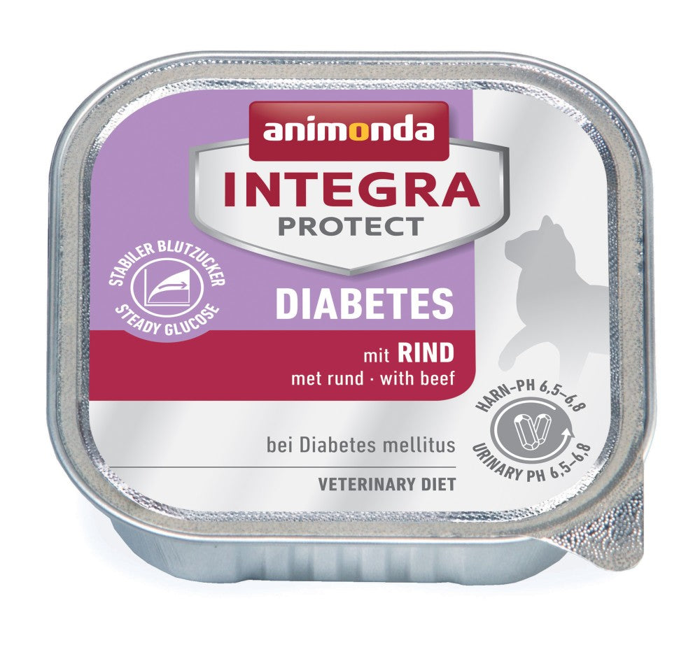 Artikel mit dem Namen Animonda Cat Integra Protect Diabetes mit Rind im Shop von zoo.de , dem Onlineshop für nachhaltiges Hundefutter und Katzenfutter.