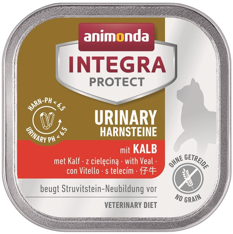Artikel mit dem Namen Animonda Cat Integra Protect Adult Urinary Struvitstein mit Kalb im Shop von zoo.de , dem Onlineshop für nachhaltiges Hundefutter und Katzenfutter.