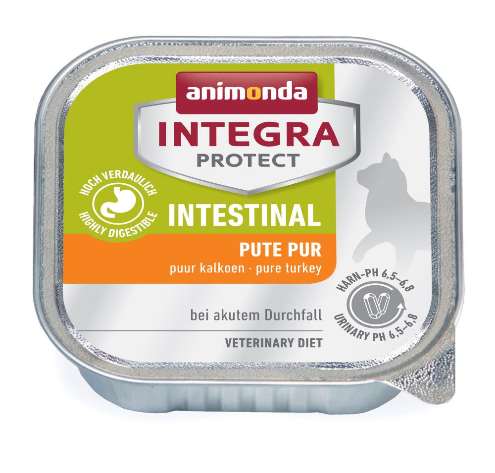 Artikel mit dem Namen Animonda Cat Integra Protect Intestinal Pute pur im Shop von zoo.de , dem Onlineshop für nachhaltiges Hundefutter und Katzenfutter.