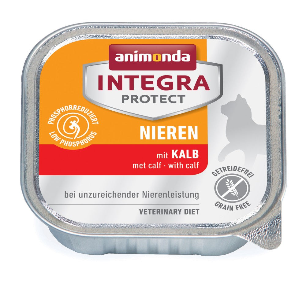 Artikel mit dem Namen Animonda Cat Integra Protect Niere mit Kalb im Shop von zoo.de , dem Onlineshop für nachhaltiges Hundefutter und Katzenfutter.