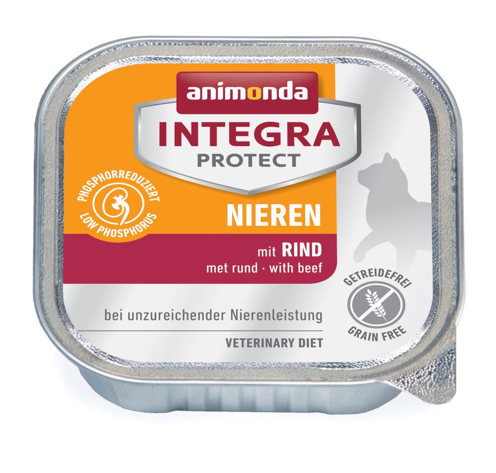 Artikel mit dem Namen Animonda Cat Integra Protect Niere mit Rind im Shop von zoo.de , dem Onlineshop für nachhaltiges Hundefutter und Katzenfutter.