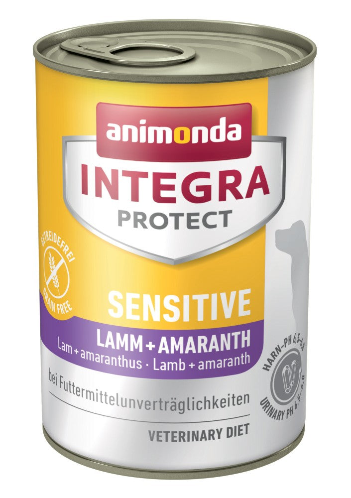 Artikel mit dem Namen Animonda Dog Integra Protect Sensitiv Lamm &amp; Amaranth im Shop von zoo.de , dem Onlineshop für nachhaltiges Hundefutter und Katzenfutter.
