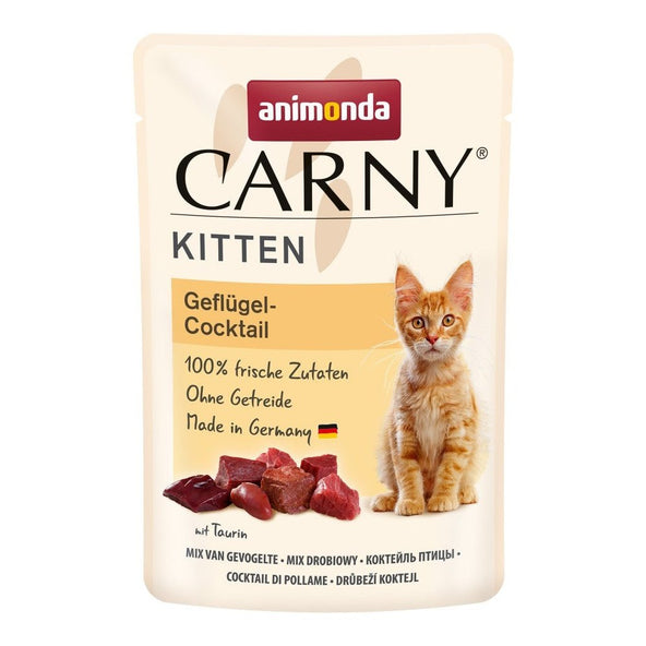 Artikel mit dem Namen Animonda Cat Carny Kitten Geflügel - Cocktail im Shop von zoo.de , dem Onlineshop für nachhaltiges Hundefutter und Katzenfutter.