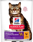 Artikel mit dem Namen Hills Science Plan Katze Adult Sensitive Stomach & Skin im Shop von zoo.de , dem Onlineshop für nachhaltiges Hundefutter und Katzenfutter.