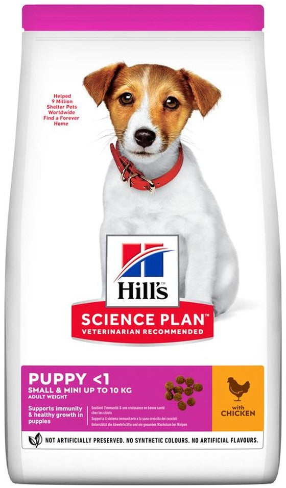 Artikel mit dem Namen Hills Science Plan Hund Puppy Small &amp; Mini Huhn im Shop von zoo.de , dem Onlineshop für nachhaltiges Hundefutter und Katzenfutter.