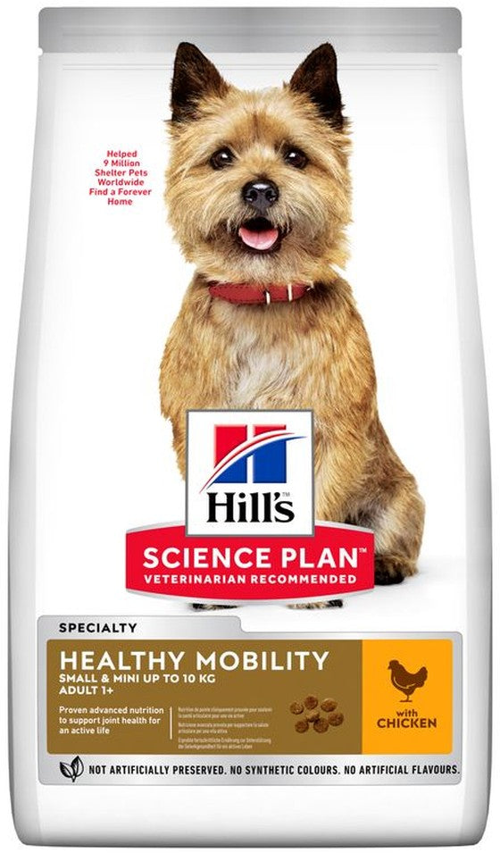 Artikel mit dem Namen Hills Science Plan Hund Adult Healthy Mobility Small &amp; Mini Huhn im Shop von zoo.de , dem Onlineshop für nachhaltiges Hundefutter und Katzenfutter.