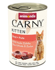 Artikel mit dem Namen Animonda Cat Carny Kitten Rind + Pute im Shop von zoo.de , dem Onlineshop für nachhaltiges Hundefutter und Katzenfutter.