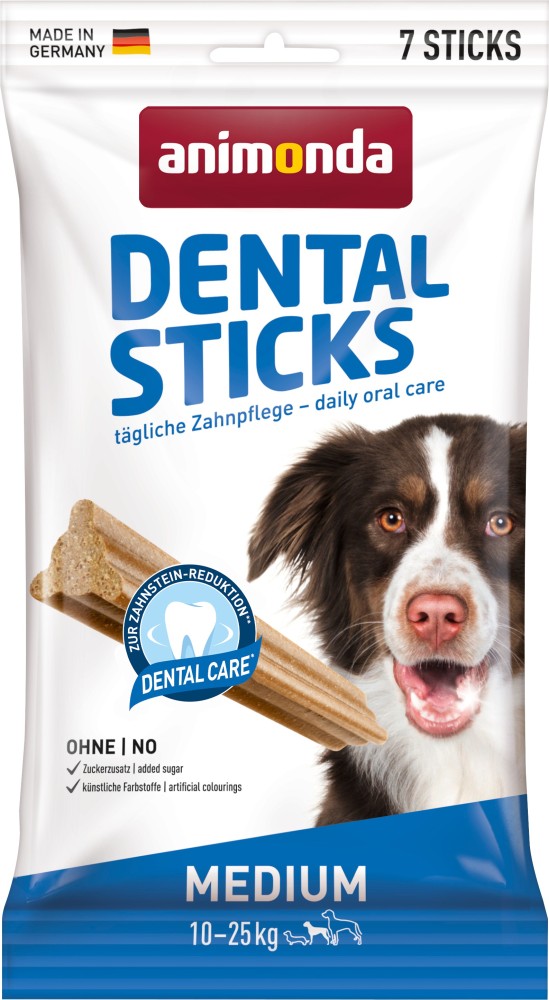 Artikel mit dem Namen Animonda Dog Snack Dental Sticks im Shop von zoo.de , dem Onlineshop für nachhaltiges Hundefutter und Katzenfutter.