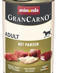 Artikel mit dem Namen Animonda Dog GranCarno Adult mit Pansen im Shop von zoo.de , dem Onlineshop für nachhaltiges Hundefutter und Katzenfutter.