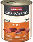 Artikel mit dem Namen Animonda Dog GranCarno Adult mit Ente im Shop von zoo.de , dem Onlineshop für nachhaltiges Hundefutter und Katzenfutter.