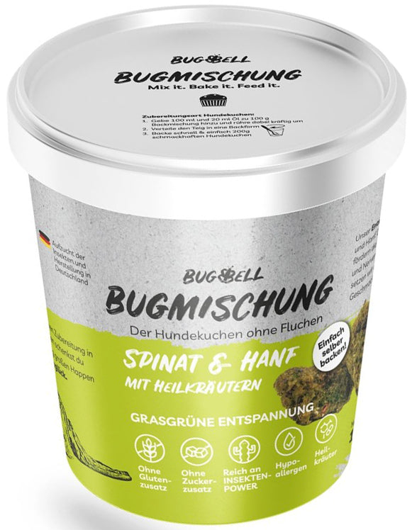 Artikel mit dem Namen BugBell Dog BugMischung Adult grün Spinat + Hanf im Shop von zoo.de , dem Onlineshop für nachhaltiges Hundefutter und Katzenfutter.