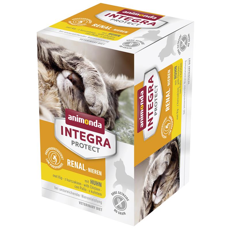 Artikel mit dem Namen Animonda Cat Integra Protect Adult Renal mit Huhn Multipack im Shop von zoo.de , dem Onlineshop für nachhaltiges Hundefutter und Katzenfutter.