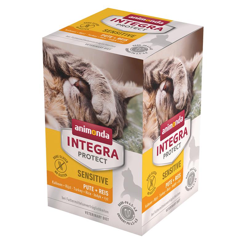 Artikel mit dem Namen Animonda Cat Integra Protect Sensitiv mit Pute & Reis im Shop von zoo.de , dem Onlineshop für nachhaltiges Hundefutter und Katzenfutter.