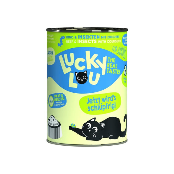 Artikel mit dem Namen Lucky Lou Lifestage Adult Rind + Insekten im Shop von zoo.de , dem Onlineshop für nachhaltiges Hundefutter und Katzenfutter.