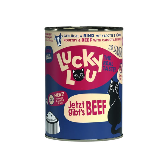 Artikel mit dem Namen Lucky Lou Lifestage Senior Geflügel + Rind im Shop von zoo.de , dem Onlineshop für nachhaltiges Hundefutter und Katzenfutter.