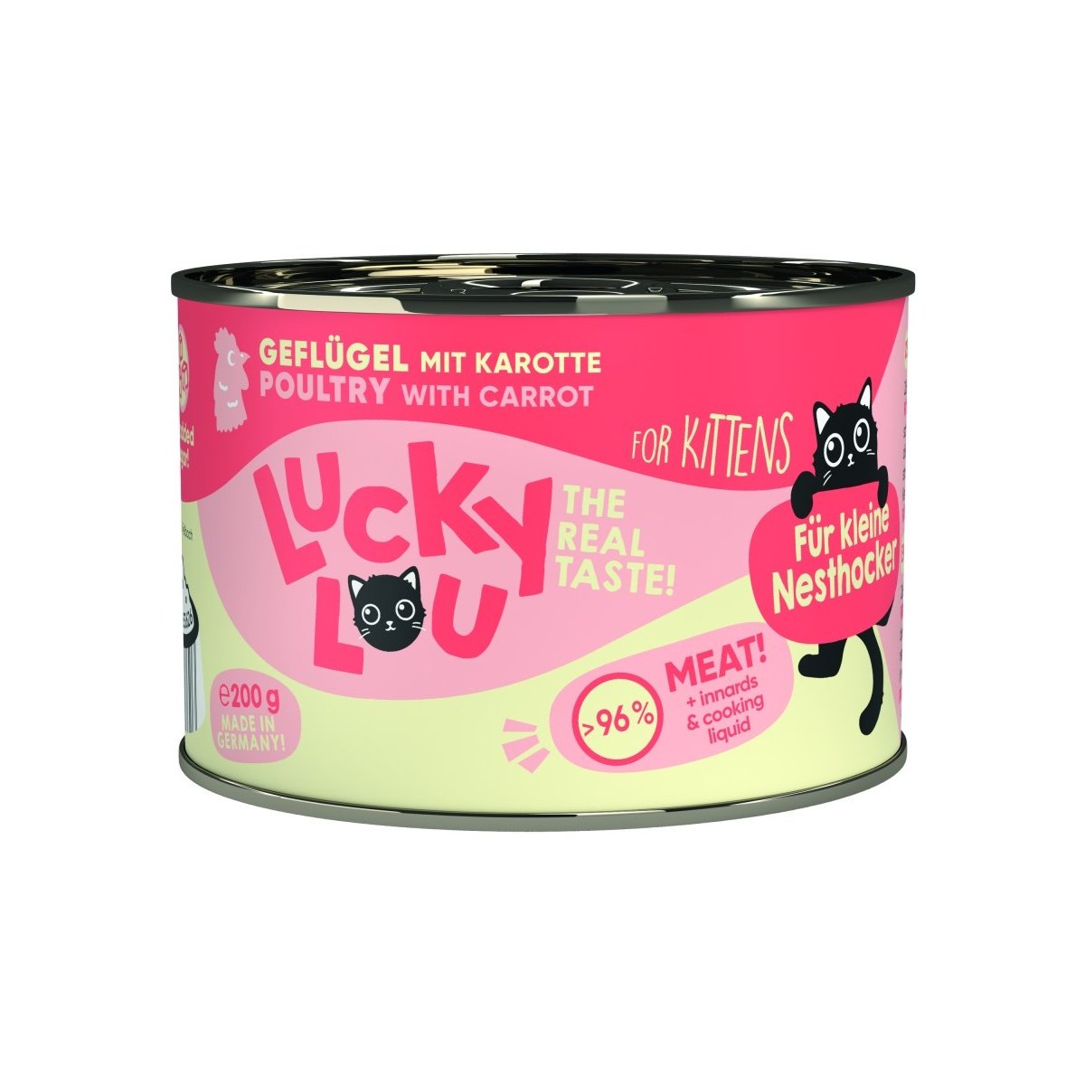 Artikel mit dem Namen Lucky Lou Lifestage Kitten Geflügel im Shop von zoo.de , dem Onlineshop für nachhaltiges Hundefutter und Katzenfutter.