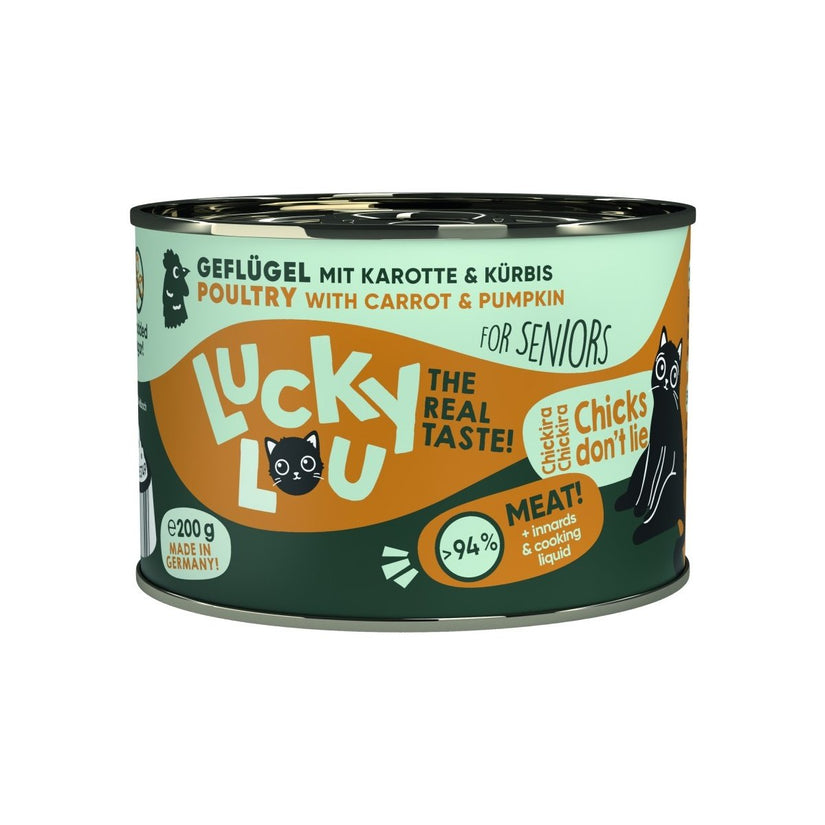Artikel mit dem Namen Lucky Lou Lifestage Senior Geflügel im Shop von zoo.de , dem Onlineshop für nachhaltiges Hundefutter und Katzenfutter.