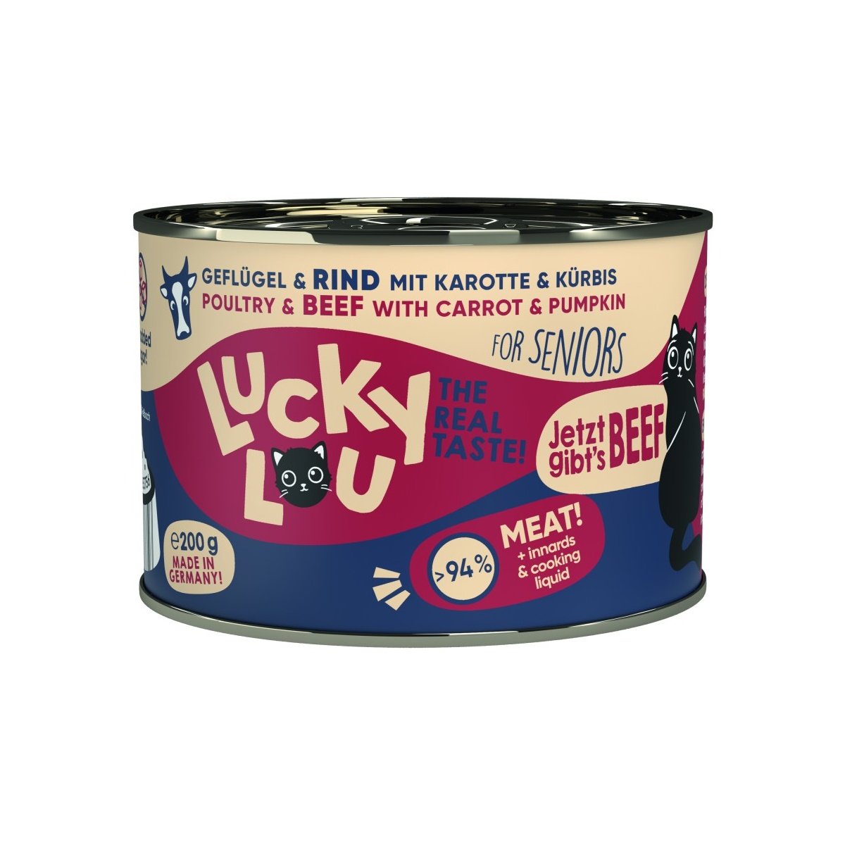 Artikel mit dem Namen Lucky Lou Lifestage Senior Geflügel + Rind im Shop von zoo.de , dem Onlineshop für nachhaltiges Hundefutter und Katzenfutter.