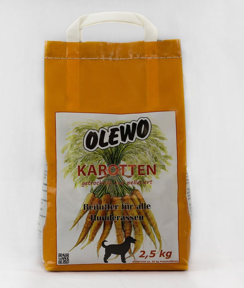 Artikel mit dem Namen Olewo Hund Karotten-Pellet im Shop von zoo.de , dem Onlineshop für nachhaltiges Hundefutter und Katzenfutter.