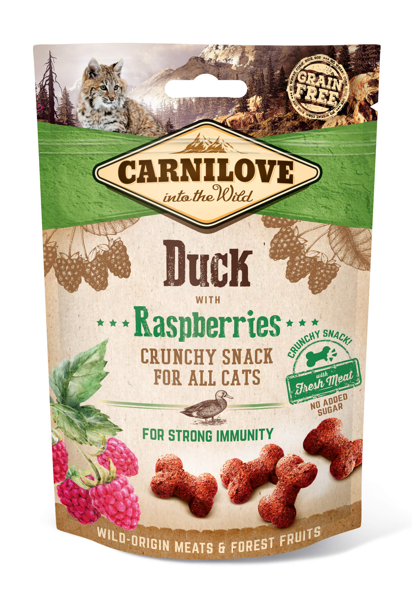 Artikel mit dem Namen Carnilove Cat Crunchy Snack - Ente im Shop von zoo.de , dem Onlineshop für nachhaltiges Hundefutter und Katzenfutter.