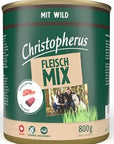 Artikel mit dem Namen Christopherus Fleischmix - mit Wild im Shop von zoo.de , dem Onlineshop für nachhaltiges Hundefutter und Katzenfutter.