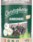 Artikel mit dem Namen Christopherus Menü -Junior - mit Lamm & Kartoffel im Shop von zoo.de , dem Onlineshop für nachhaltiges Hundefutter und Katzenfutter.
