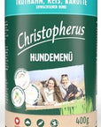 Artikel mit dem Namen Christopherus Menü -Adult - mit Truthahn & Reis im Shop von zoo.de , dem Onlineshop für nachhaltiges Hundefutter und Katzenfutter.