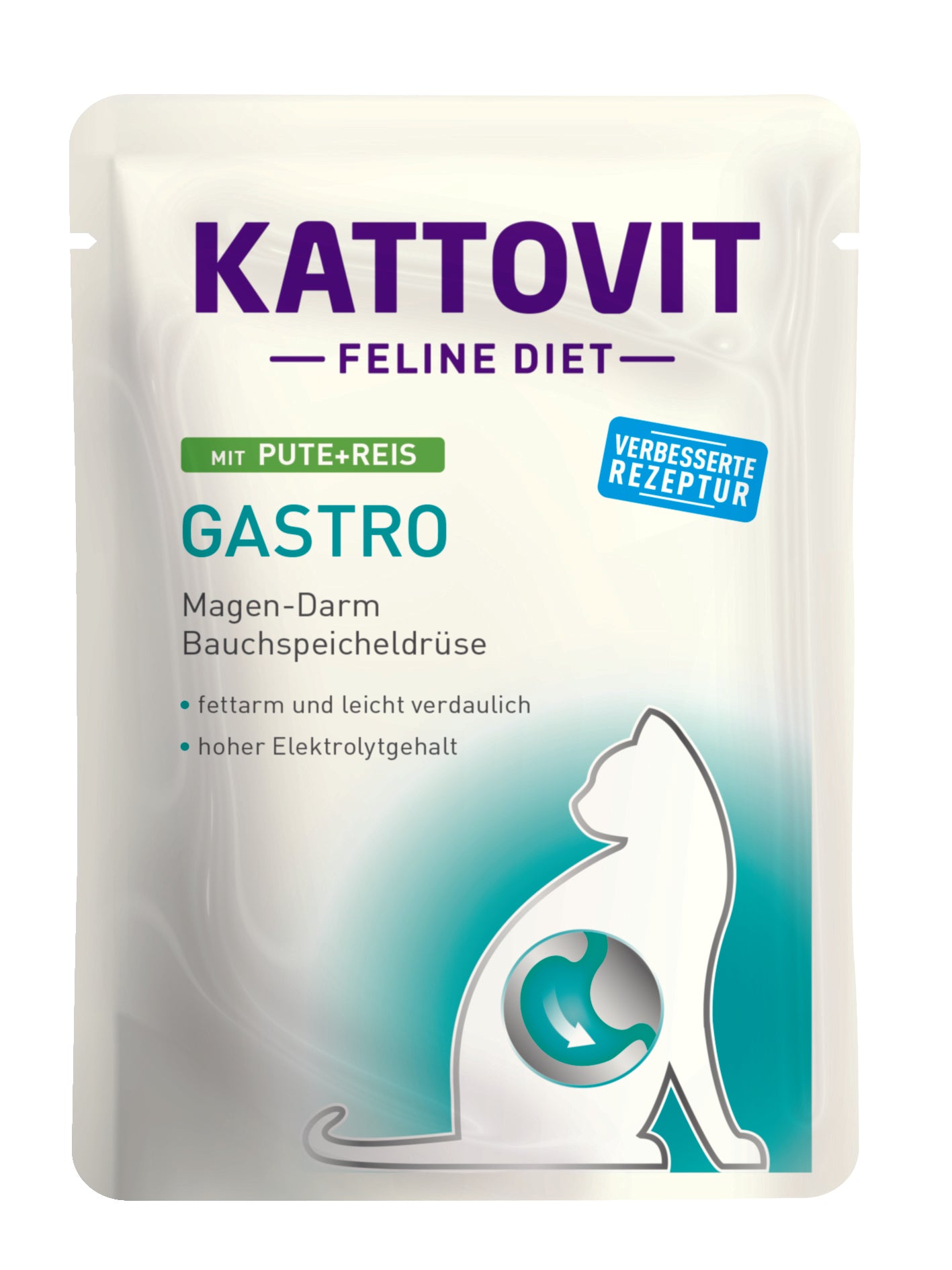 Artikel mit dem Namen Kattovit Feline Diet Gastro Pute + Reis im Shop von zoo.de , dem Onlineshop für nachhaltiges Hundefutter und Katzenfutter.