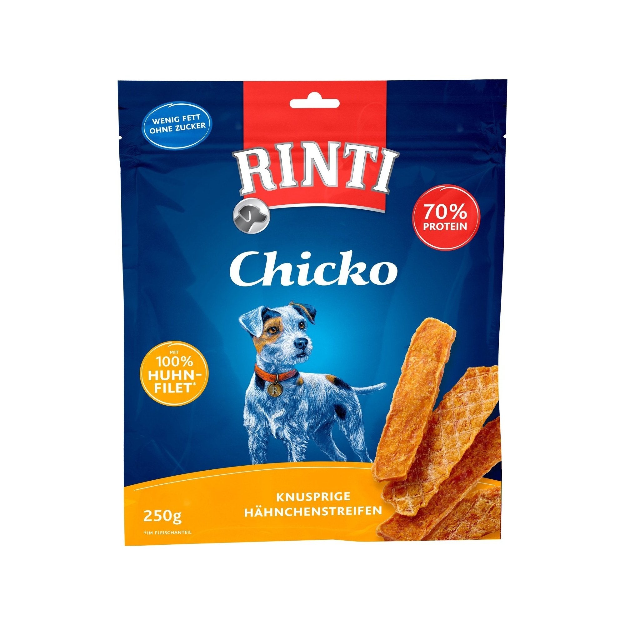 Artikel mit dem Namen Rinti Snack Chicko Huhn Vorratspack im Shop von zoo.de , dem Onlineshop für nachhaltiges Hundefutter und Katzenfutter.