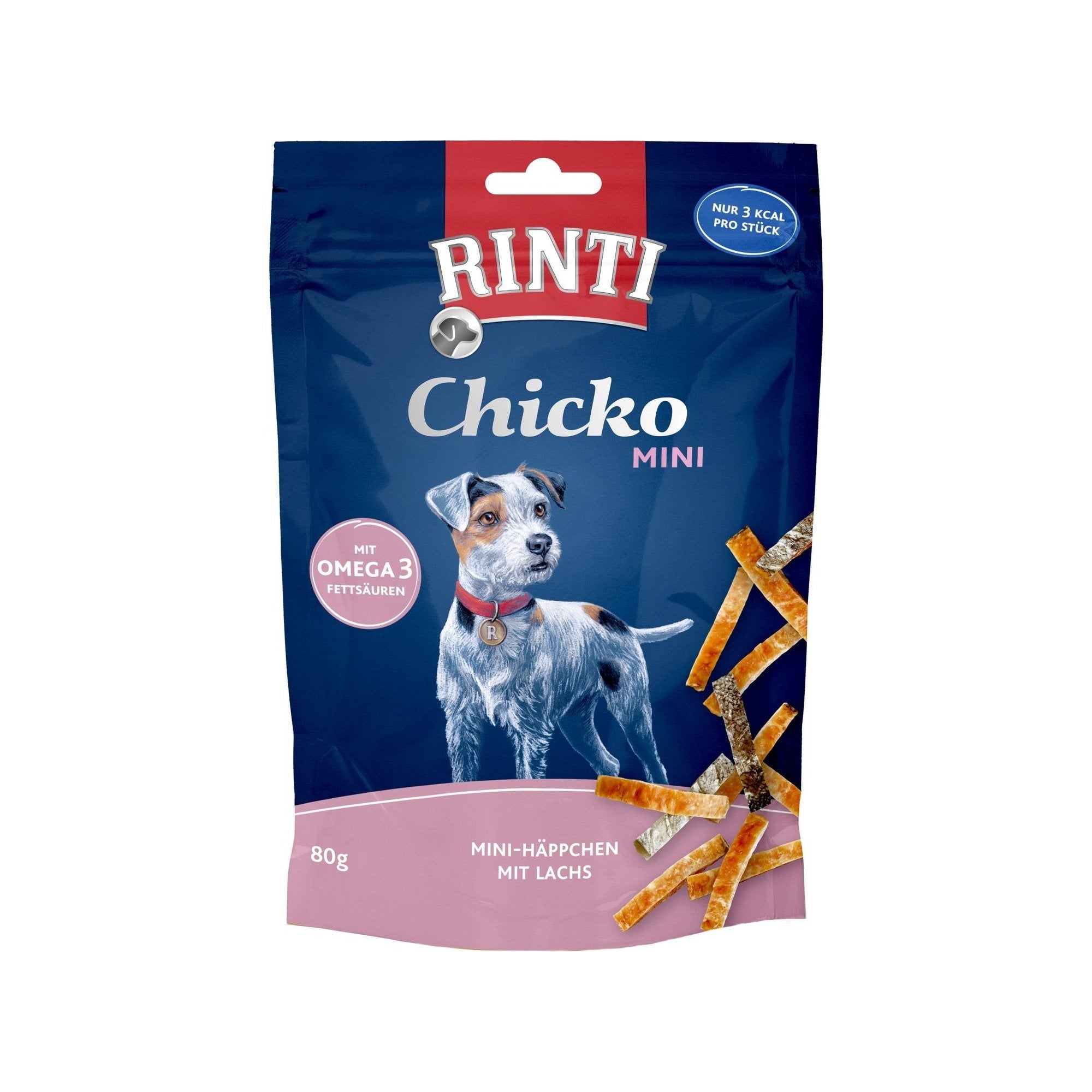 Artikel mit dem Namen Rinti Chicko Mini Häppchen mit Lachs im Shop von zoo.de , dem Onlineshop für nachhaltiges Hundefutter und Katzenfutter.