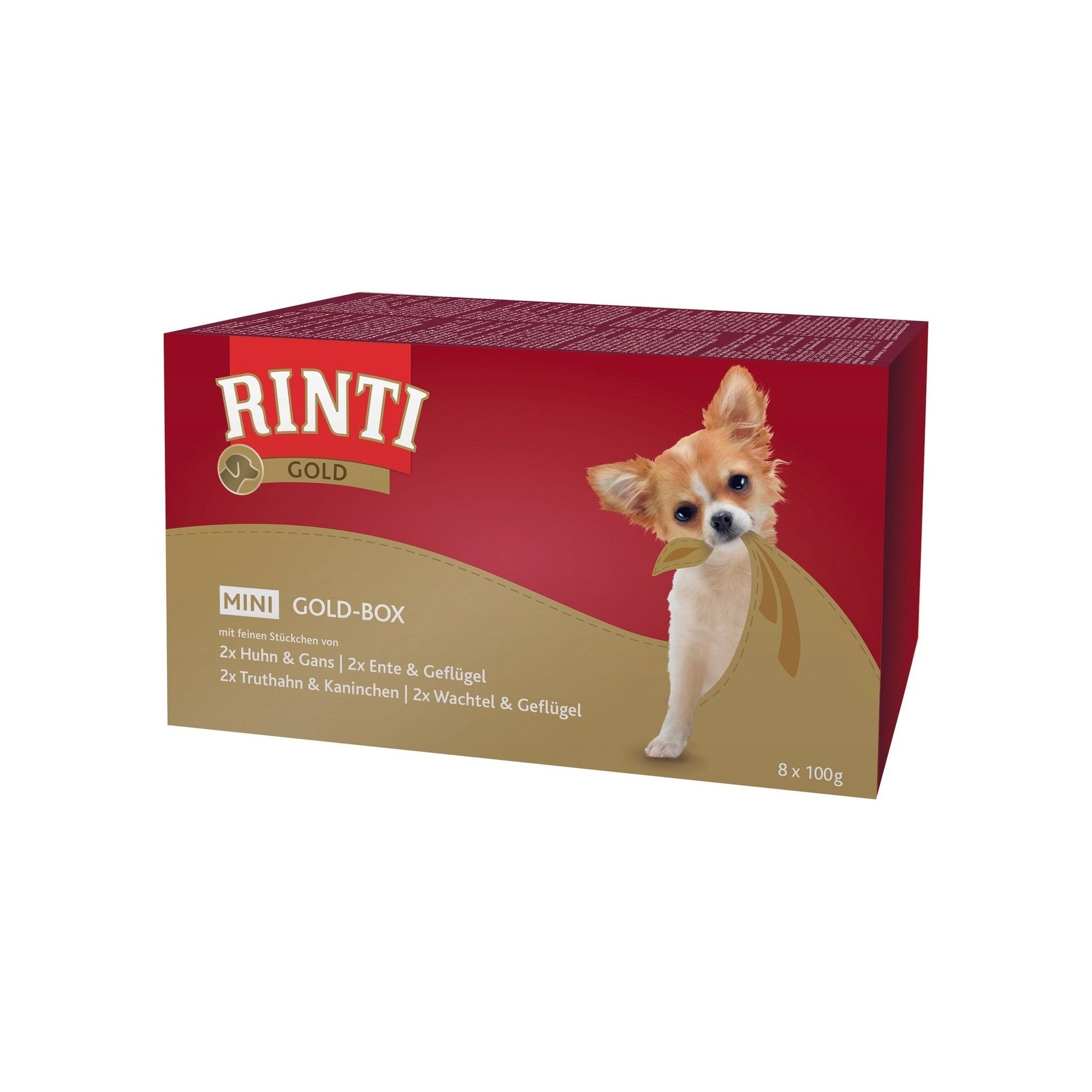 Artikel mit dem Namen Rinti Gold Mini Goldbox im Shop von zoo.de , dem Onlineshop für nachhaltiges Hundefutter und Katzenfutter.