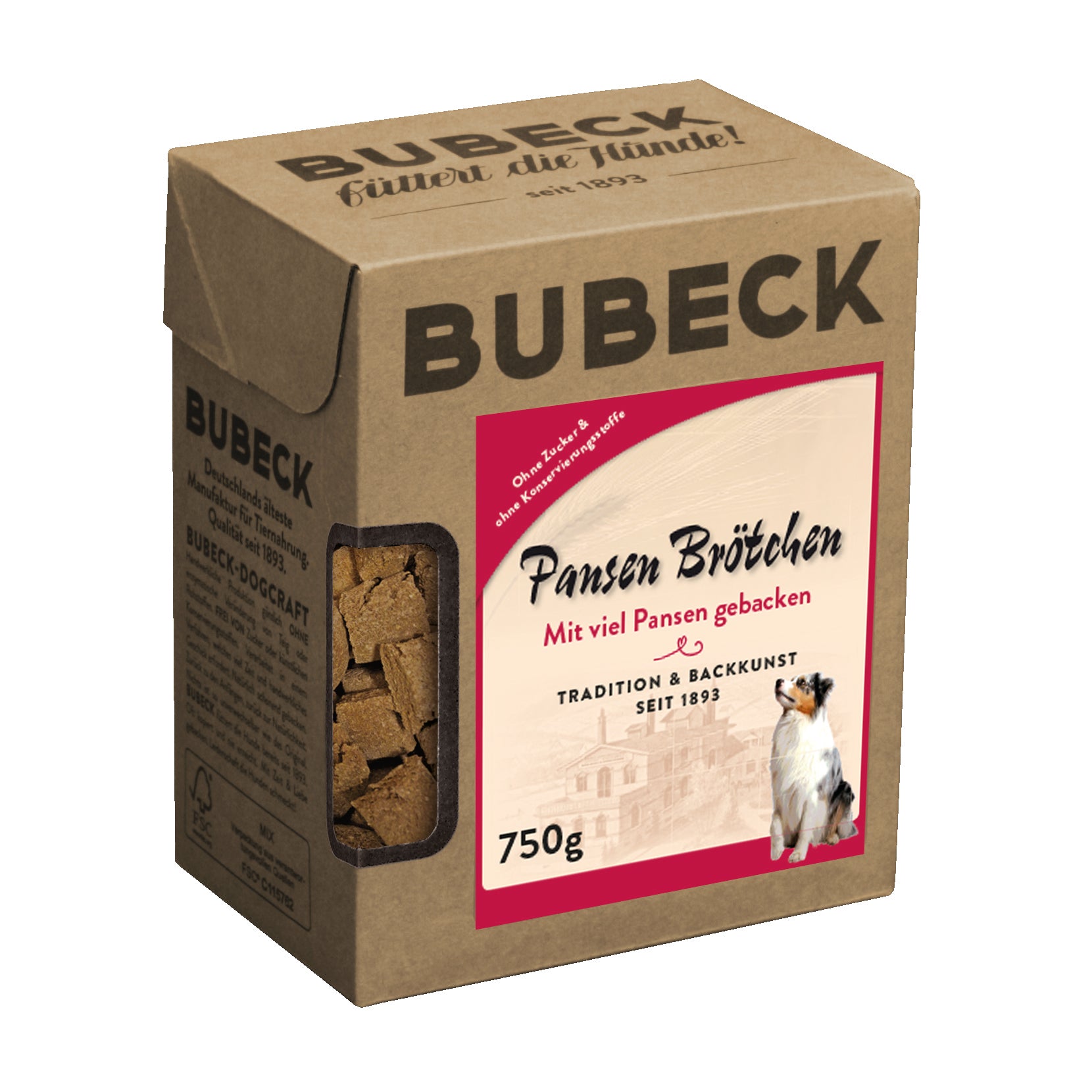 Artikel mit dem Namen Bubeck Pansen Brötchen im Shop von zoo.de , dem Onlineshop für nachhaltiges Hundefutter und Katzenfutter.