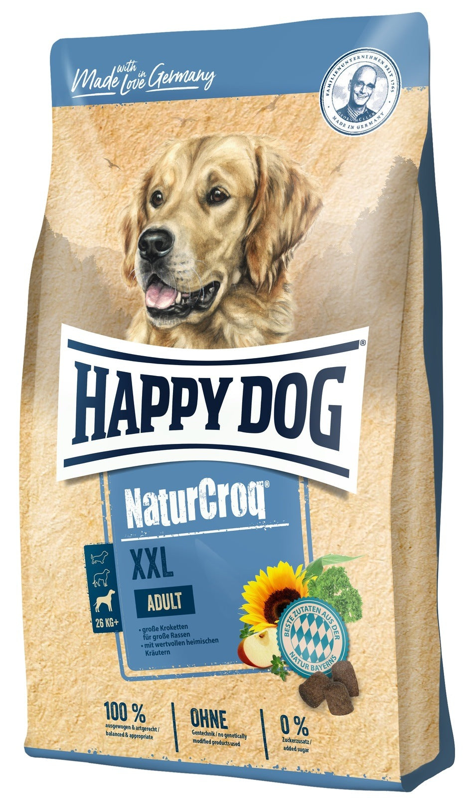 Artikel mit dem Namen Happy Dog NaturCroq XXL im Shop von zoo.de , dem Onlineshop für nachhaltiges Hundefutter und Katzenfutter.