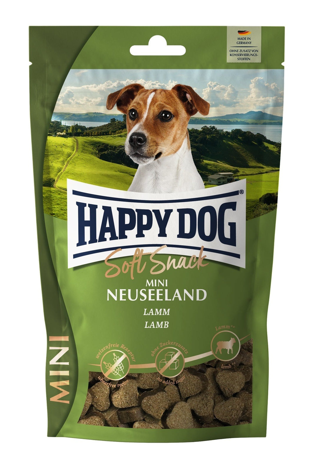Artikel mit dem Namen Happy Dog Soft Snack Mini Neuseeland im Shop von zoo.de , dem Onlineshop für nachhaltiges Hundefutter und Katzenfutter.