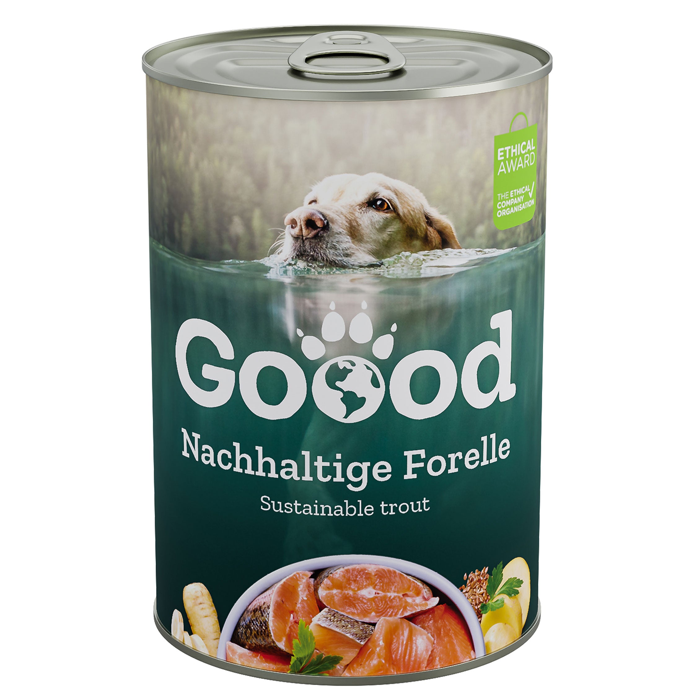 Artikel mit dem Namen GOOOD Adult Nachhaltige Forelle im Shop von zoo.de , dem Onlineshop für nachhaltiges Hundefutter und Katzenfutter.