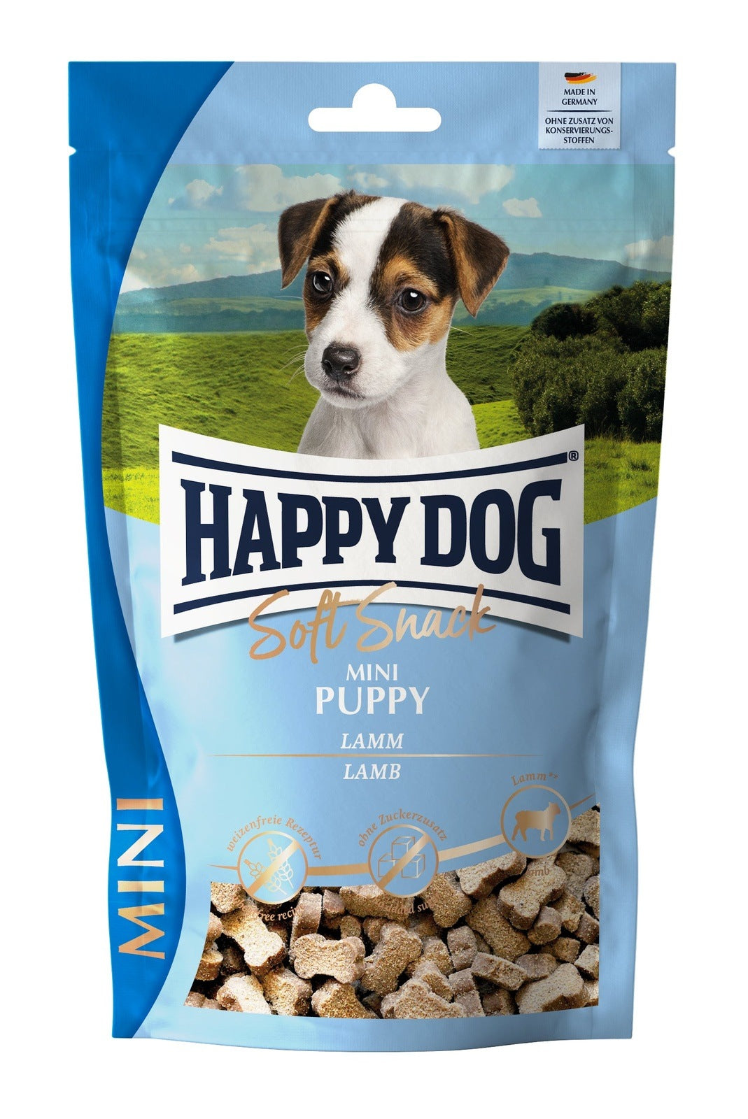 Artikel mit dem Namen Happy Dog SoftSnack Mini Puppy im Shop von zoo.de , dem Onlineshop für nachhaltiges Hundefutter und Katzenfutter.
