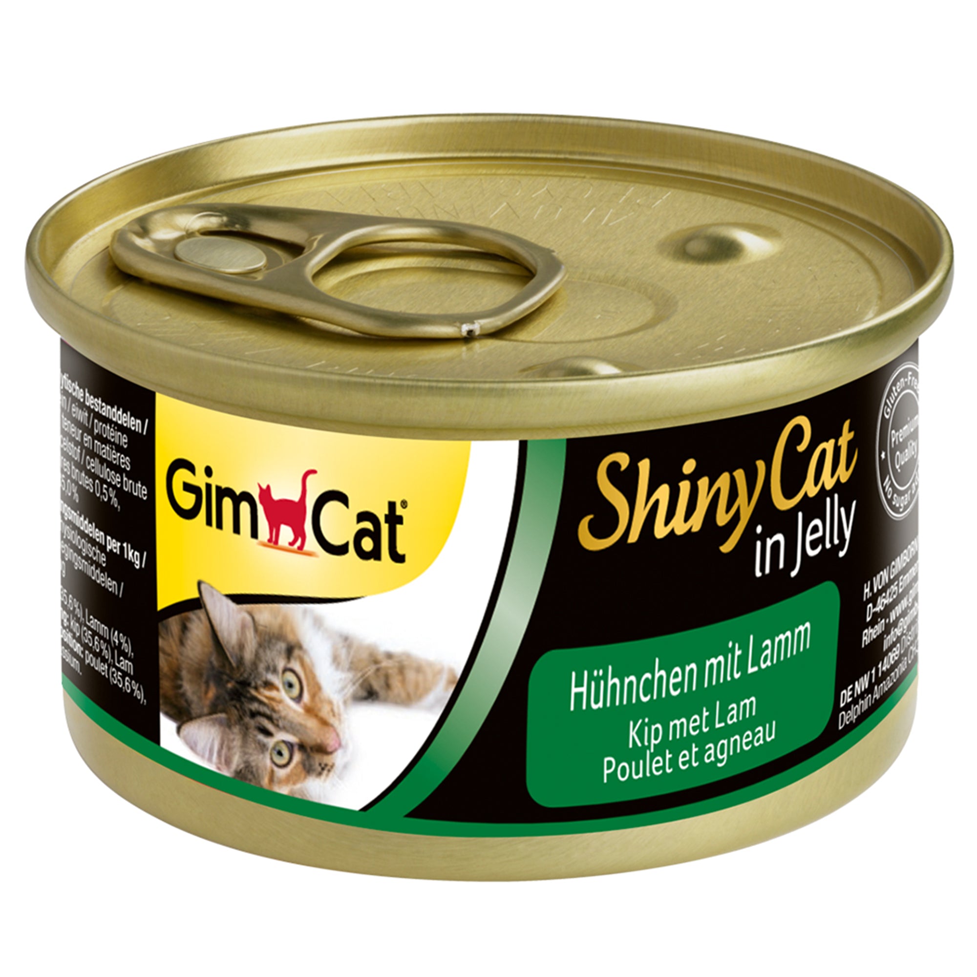 Artikel mit dem Namen GimCat ShinyCat Hühnchen mit Lamm im Shop von zoo.de , dem Onlineshop für nachhaltiges Hundefutter und Katzenfutter.