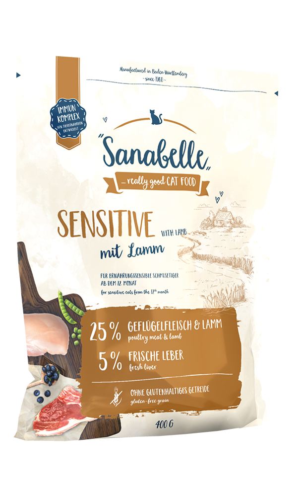 Artikel mit dem Namen Sanabelle Sensitive Lamm im Shop von zoo.de , dem Onlineshop für nachhaltiges Hundefutter und Katzenfutter.