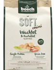Artikel mit dem Namen Bosch Soft Mini Wachtel & Kartoffel im Shop von zoo.de , dem Onlineshop für nachhaltiges Hundefutter und Katzenfutter.