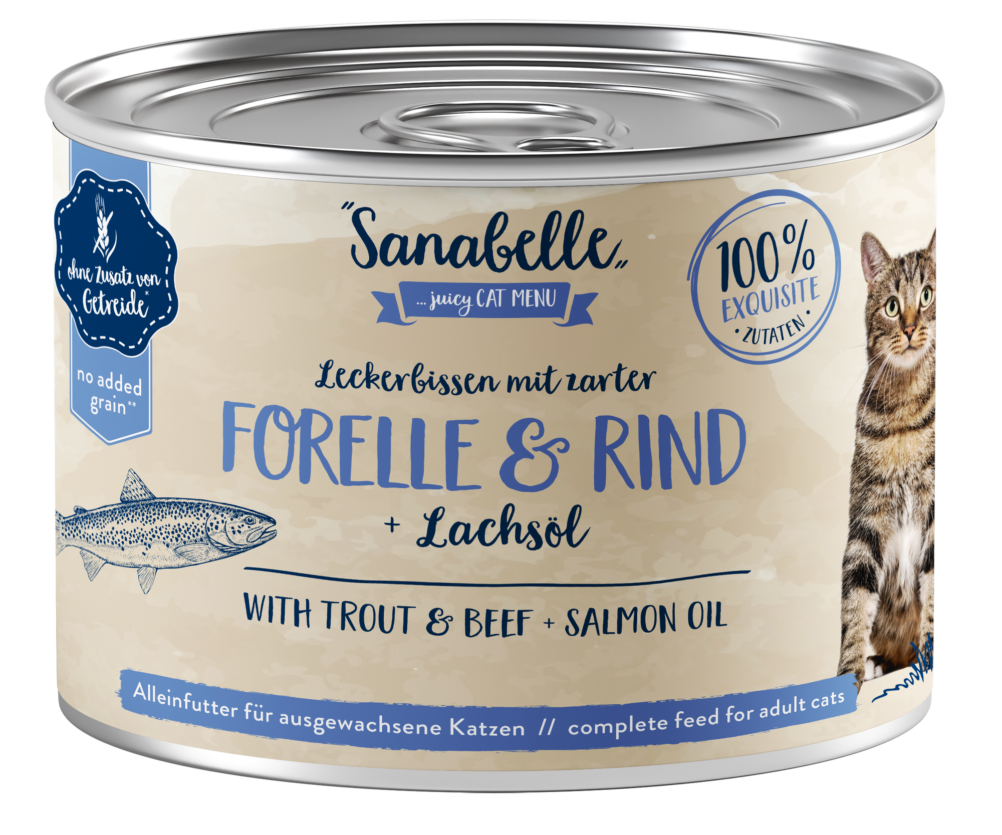 Artikel mit dem Namen Sanabelle Nassfutter mit Forelle &amp; Rind im Shop von zoo.de , dem Onlineshop für nachhaltiges Hundefutter und Katzenfutter.
