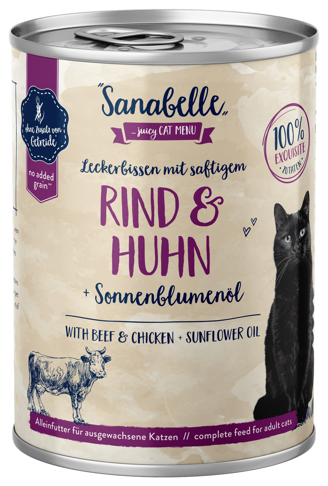 Artikel mit dem Namen Sanabelle Nassfutter mit Rind &amp; Huhn im Shop von zoo.de , dem Onlineshop für nachhaltiges Hundefutter und Katzenfutter.