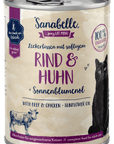 Artikel mit dem Namen Sanabelle Nassfutter mit Rind & Huhn im Shop von zoo.de , dem Onlineshop für nachhaltiges Hundefutter und Katzenfutter.