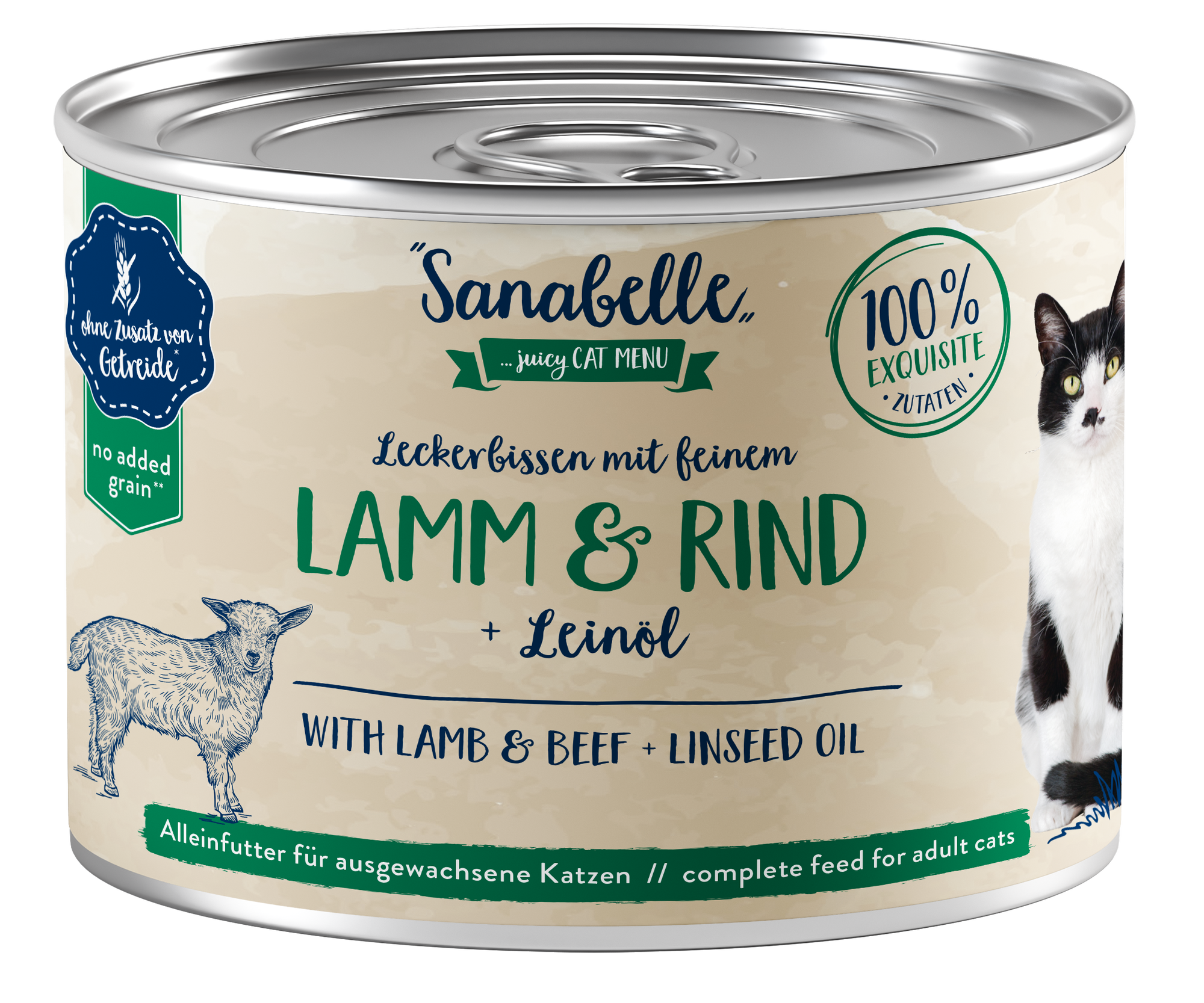 Artikel mit dem Namen Sanabelle Nassfutter mit Lamm &amp; Rind im Shop von zoo.de , dem Onlineshop für nachhaltiges Hundefutter und Katzenfutter.