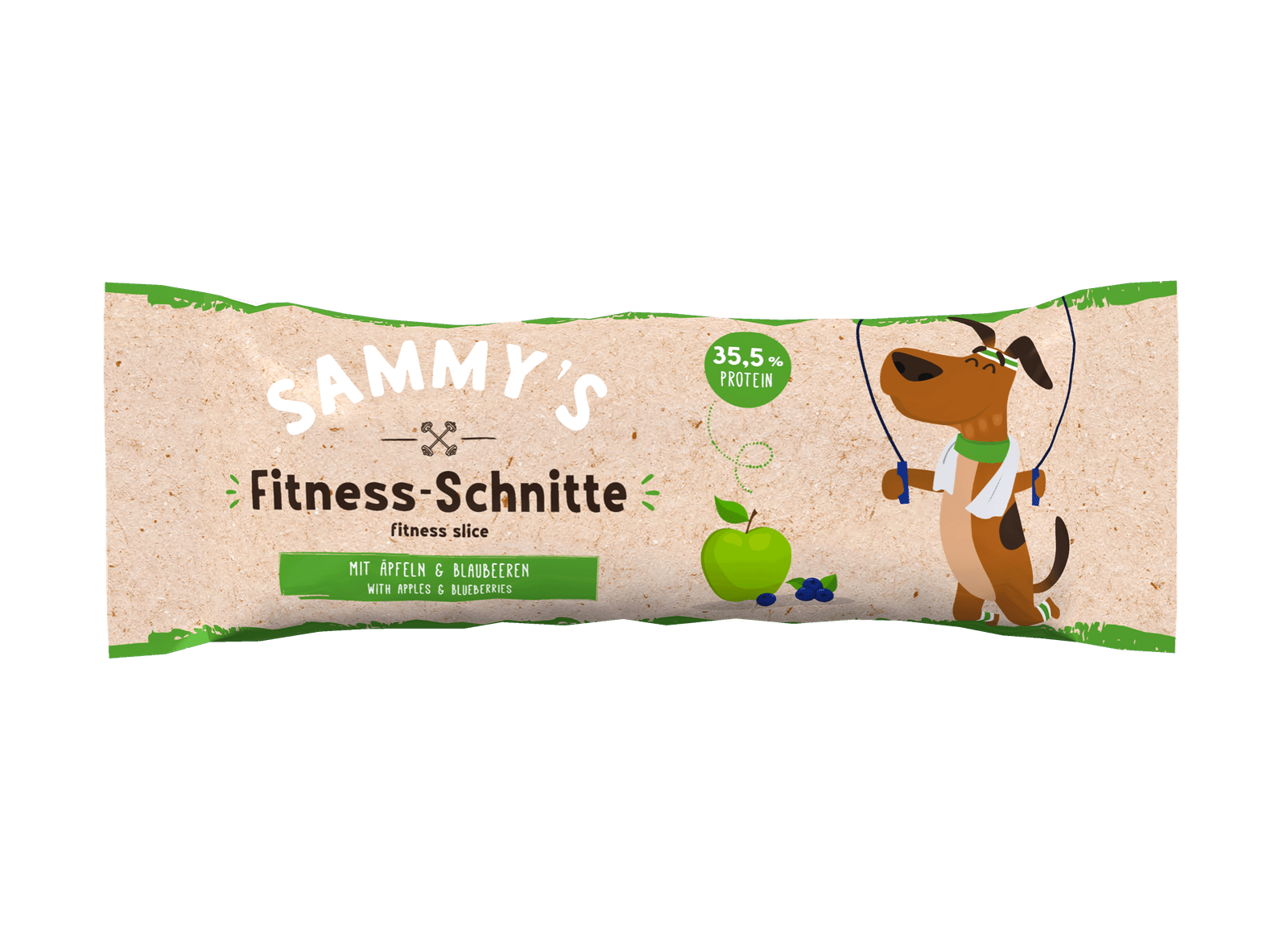 Artikel mit dem Namen Bosch Sammy's Fitnessschnitte Apfel Hundesnack im Shop von zoo.de , dem Onlineshop für nachhaltiges Hundefutter und Katzenfutter.