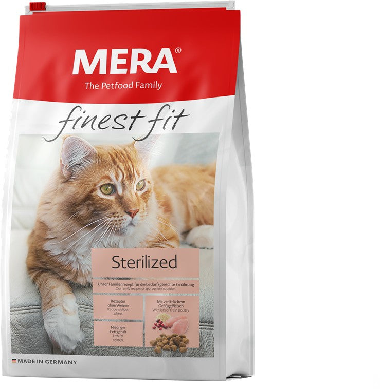 Artikel mit dem Namen MeraCat finest fit Sterilised im Shop von zoo.de , dem Onlineshop für nachhaltiges Hundefutter und Katzenfutter.